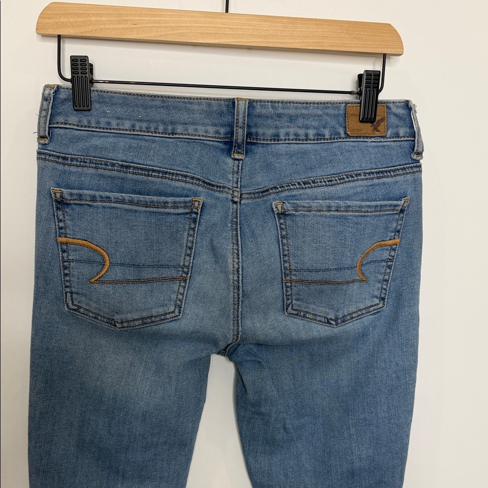 American Eagle Outfitters Blue Stretch Skinny Jeans – Size 4 Short - Picture 4 of 9